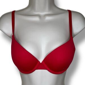 Pink Victorias Secret Red Wear Everywhere Push Up Bra Size 34C Convertible Strap